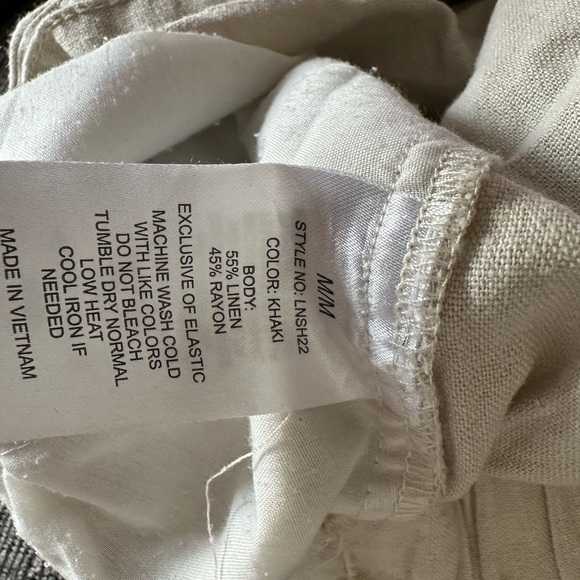 Ci Sono Tan High Waist Shorts with Tie Belt linen - Picture 10 of 10